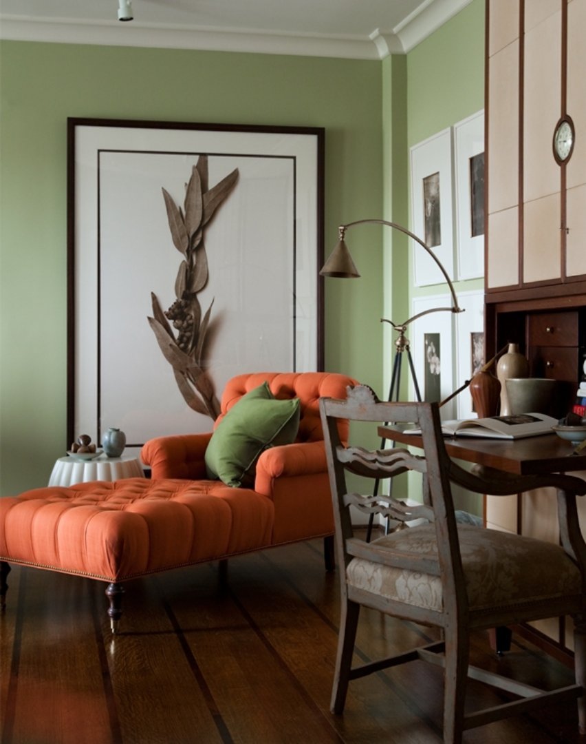 zeleno oranzhevyj-interier